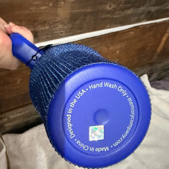 Blinged Fabulous Blue Buffalo Bills NFL Travel Mug with Handle - Picture 5 of 5